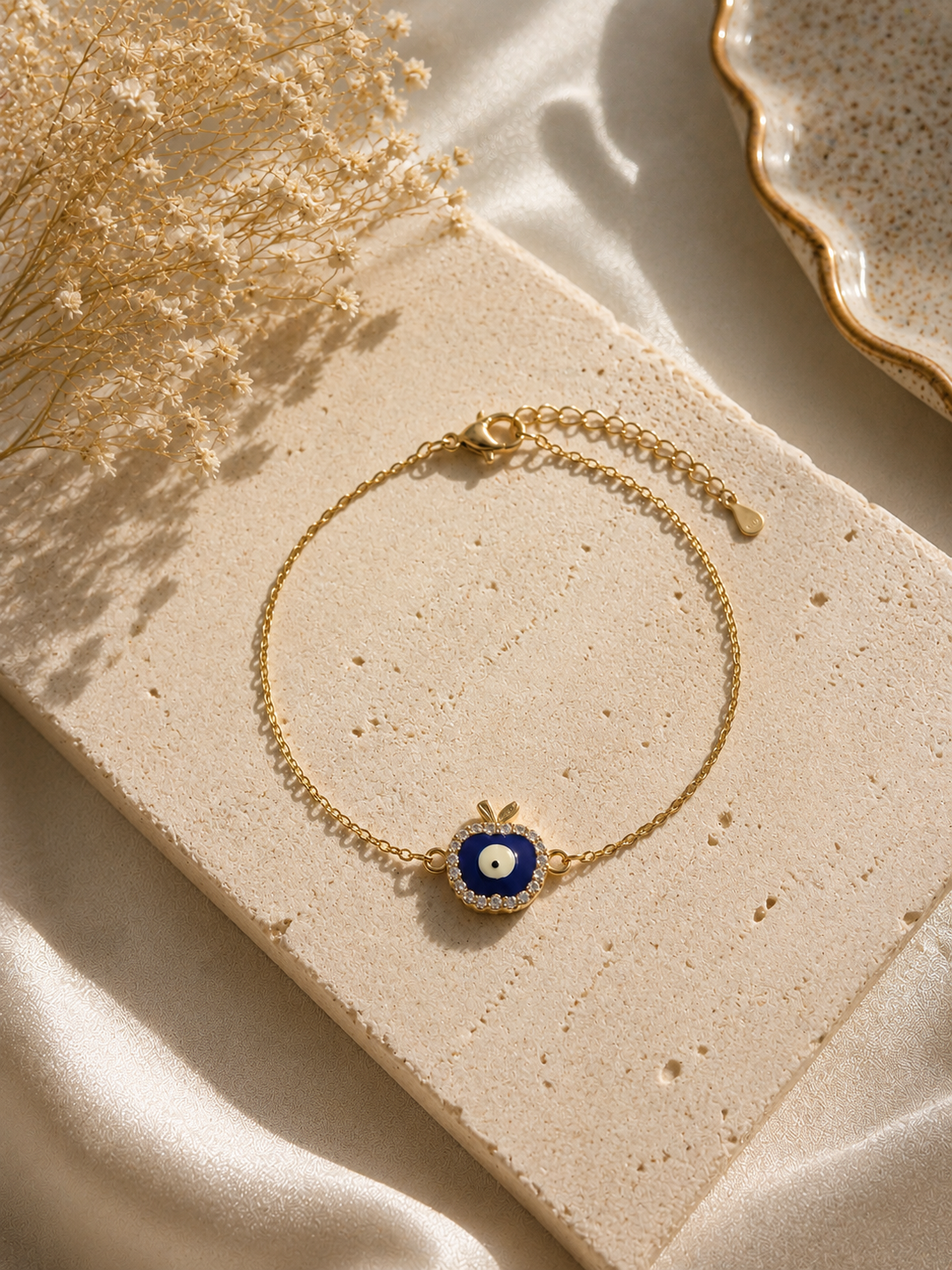 Blue Apple Evil Eye Bracelet